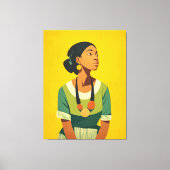 緑と金ゴールドの恵み キャンバスプリント (正面)