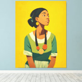 緑と金ゴールドの恵み キャンバスプリント (インサイチュ (ウッドフロア))