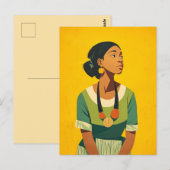 緑と金ゴールドの恵み ポストカード (正面/裏面)