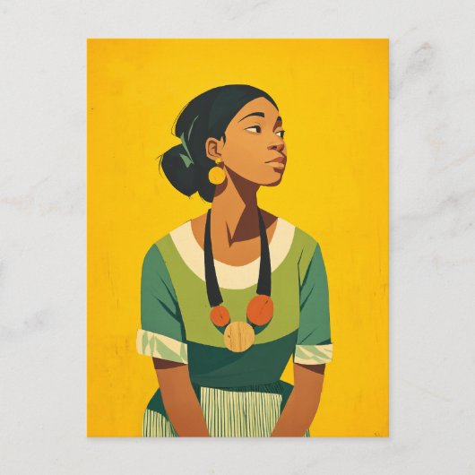 緑と金ゴールドの恵み ポストカード (正面)