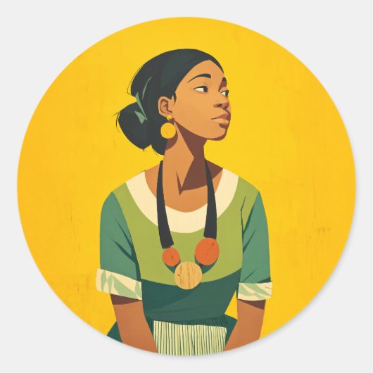 緑と金ゴールドの恵み ラウンドシール (正面)