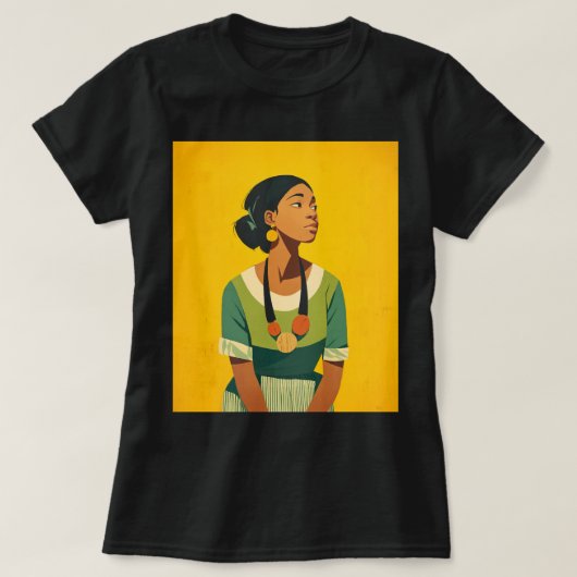 緑と金ゴールドの恵み Tシャツ (デザイン正面)