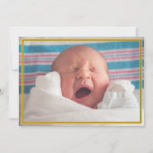 緑と金ゴールドの格子模様がテキサス州で撮影 案内状 (裏面)