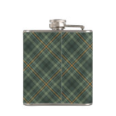 緑と金ゴールドの格子縞 フラスク (裏面)