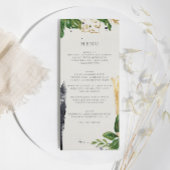 緑と金ゴールドの水の色トロピカル結婚ズ メニュー