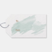 緑と金ゴールドの水はあなたのためのギフトを彩る ギフトタグ (裏面横)