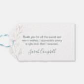 緑と金ゴールドの葉ありがとう ギフトタグ (裏面横)