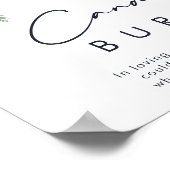 緑と金ゴールドの葉このキャンドルバーンズのポスター ポスター (角)