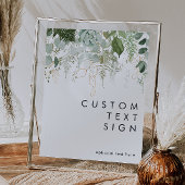 緑と金ゴールドの葉のカードとギフトのカスタム ポスター