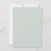 緑と金ゴールドの葉のブライダルシャワー 招待状 (裏面)