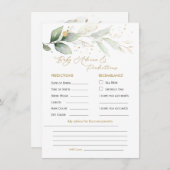 緑と金ゴールドの葉のベビー予測とアドバイス (正面/裏面)