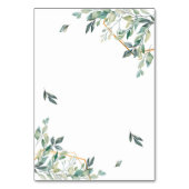 緑と金ゴールドの葉の表の表番号  テーブルナンバー (裏面)