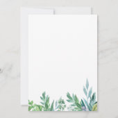 緑と金ゴールドの葉ベビーシャワー招待状 招待状 (裏面)