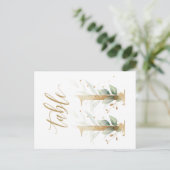 緑と金ゴールドの葉、表11、表番号 ポストカード (スタンド正面)