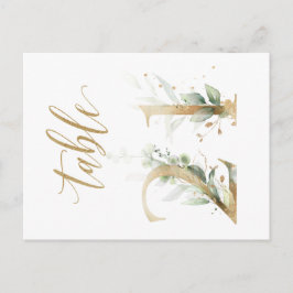 緑と金ゴールドの葉、表21、表番号 ポストカード