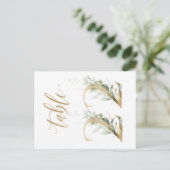 緑と金ゴールドの葉、表22、表番号 ポストカード (スタンド正面)