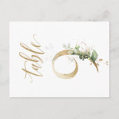 緑と金ゴールドの葉，表9，表番号 ポストカード (正面)