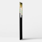 緑と金ゴールドの蝶モノグラムの Case-Mate iPhoneケース (裏面 / 左)