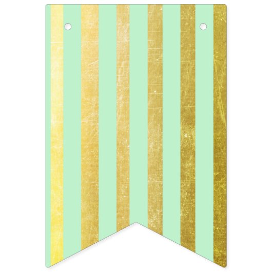 緑と金ゴールドの赤ちゃんシャワーようこそ世界のフットプリント バンティングフラッグ (第1の旗)