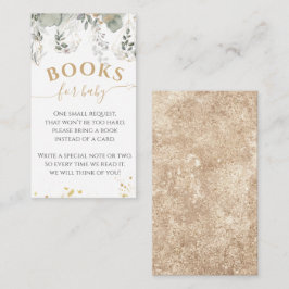 緑と金ゴールドの赤ちゃんシャワー予約リクエスト エンクロージャーカード