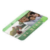 緑と金ゴールドのBeメリー抽象芸術複数写真 マグネット (左側)