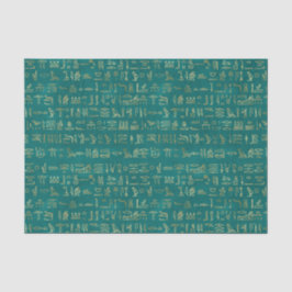 緑と金ゴールドエジプトの絵文字ティッシュペーパー 薄葉紙