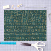 緑と金ゴールドエジプトの絵文字ティッシュペーパー 薄葉紙 (クラフト)