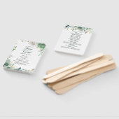 緑と金ゴールドエレガントな結婚式プログラム ハンドファン (組立なし)