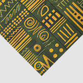 緑と金ゴールドエレガントの民族様式 薄葉紙 (詳細)