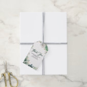 緑と金ゴールドエレガントの結婚植物学 ギフトタグ (より糸付き)