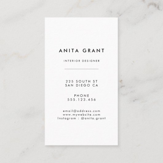 緑と金ゴールドエレガントの縦大理石 名刺 (裏面)