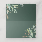 緑と金ゴールドエレガント庭園の結婚式 プレイスカード (内部開封)