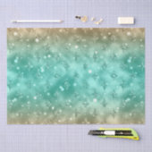 緑と金ゴールドグラデーショングリッター 薄葉紙 (クラフト)