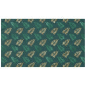 緑と金ゴールドグリッターオン熱帯離れ テーブルクロス (正面(横))