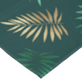 緑と金ゴールドグリッターオン熱帯離れ テーブルクロス (アングル)