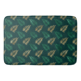 緑と金ゴールドグリッターオン熱帯離れ バスマット