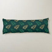 緑と金ゴールドグリッターオン熱帯離れ ボディピロー (裏面)