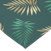 緑と金ゴールドグリッターオン熱帯離れ ミディアムテーブルランナー (コーナー)