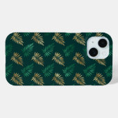 緑と金ゴールドグリッターオン熱帯離れ Case-Mate iPhoneケース (裏面 (横))