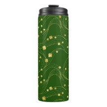 緑と金ゴールドグリッタールアイリッシュシャームロック