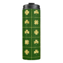 緑と金ゴールドグリッタールアイリッシュシャームロック