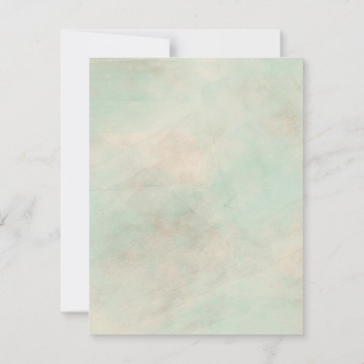 緑と金ゴールドサークルのフレーム結婚式の日付を保存 (裏面)