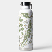 緑と金ゴールドシダ模様 ウォーターボトル (背面)