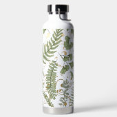 緑と金ゴールドシダ模様 ウォーターボトル (左面)