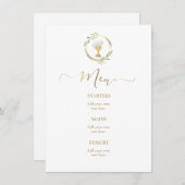 緑と金ゴールドフェイクメニュー メニュー (正面/裏面)