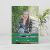 緑と金ゴールドフォトトランクパーティー 招待状 (スタンド正面)