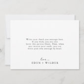 緑と金ゴールドベイビーシャワーフラットサンキューカード サンキューカード (裏面)