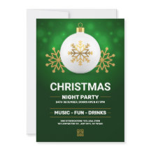 緑と金ゴールドモダンのクリスマスパーティー、クリスマス