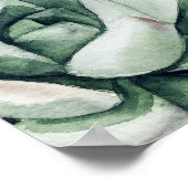 緑と金ゴールドリハーサルディナーウェルカムサイン ポスター (角)