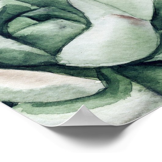 緑と金ゴールドリハーサルディナーウェルカムサイン ポスター (角)